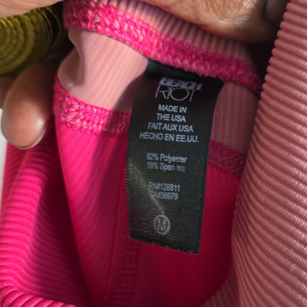 Beach riot Colorblock Women's Leggings inpink And Peach Size M - Picture 7 of 9